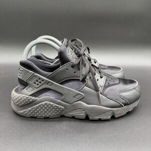 Nike Air Huarache Triple Black Running Sneakers Boys Kids Size 8Y
